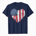 thumbnail image 4 of KPOPLK Womens USA Oversized T-Shirts Summer Round Neck Short Sleeve Shirts Cute Print Graphic Tees(Navy,M), 4 of 6