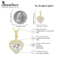 thumbnail image 5 of Beautlace 2 Carat Moissanite Necklace for Women,14K Gold Plated 925 Stering Silver D Color VVS1 Heart Pendant Necklace Jewelry Gift for Birthday Christmas Anniversary Wedding, 5 of 9
