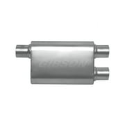 Gibson Exhaust 55100S GIB55100S CFT SUPERFLOW OFFSET/DUAL OVAL MUFFLER, STAINLESS