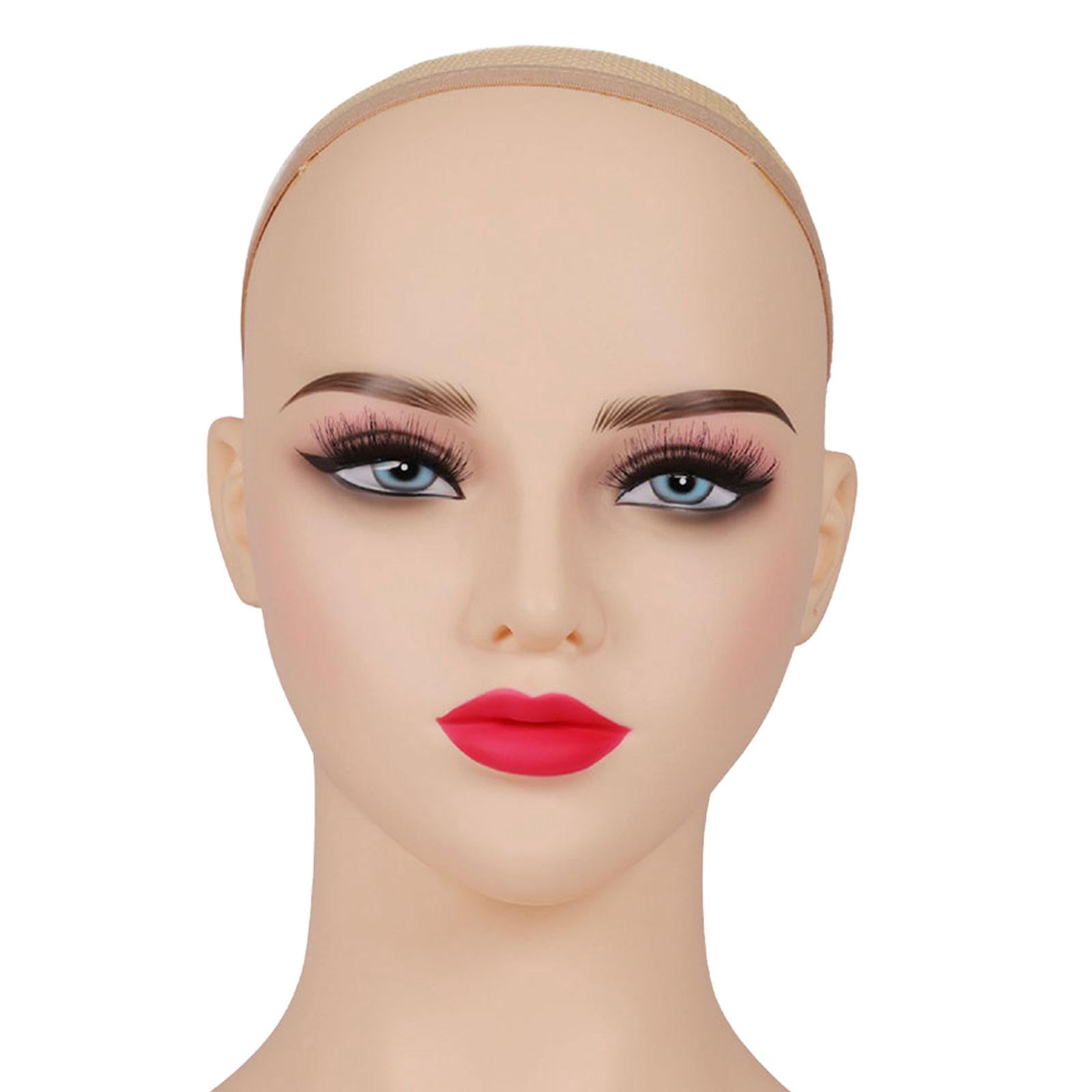 Gazechimp Female Bald Mannequin Head Manikin Stand for Making Earrings Glasses
