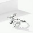 thumbnail image 5 of Coachuhhar Sloth Rings for Women 925 Sterling Silver Adjustable Rings Cute Animal Rings Open Rings Engagement Rings Sloth Jewelry Gift for Sloth Lover, 5 of 7
