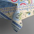 thumbnail image 4 of Rectangle Boho Patchwork Waterproof Tablecloth 60×102 Inch,Bohemian Style Stitching Colorful Floral Vintage Reusable Indoor/Outdoor Durable Table Cover for Party Kitchen Dinner Room Decor, 4 of 6