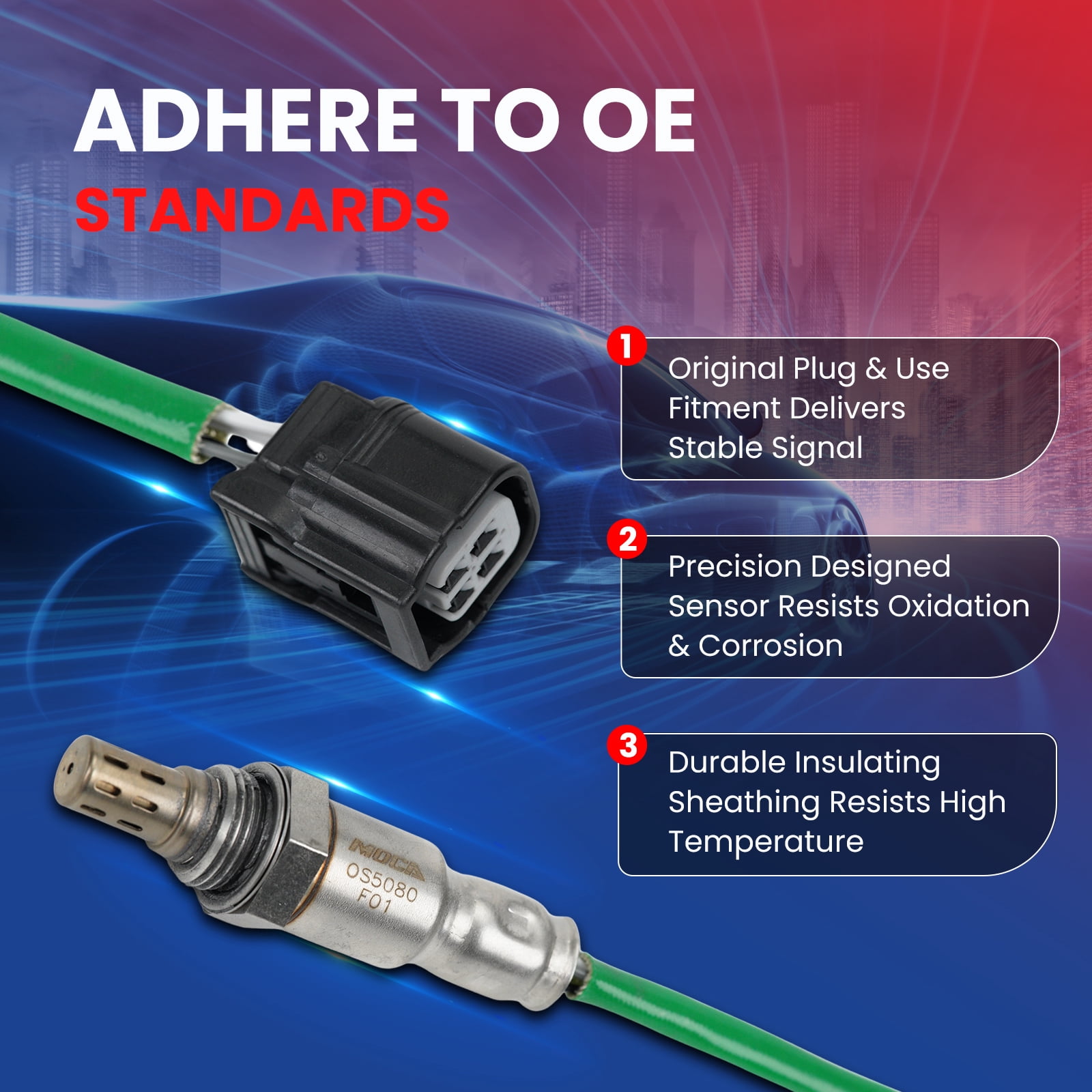 MOCA AUTOPARTS 234-4462 Downstream O2 Oxygen Sensor Fit for 2009-2014 Acura TSX 2.4L & 2008-2012 Honda Accord 2.4L