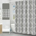 thumbnail image 4 of Waterproof Bathroom Curtain with Non Perforated Design, High End Shading Cloth for Shower Partition, Removable Liner, 4 of 7
