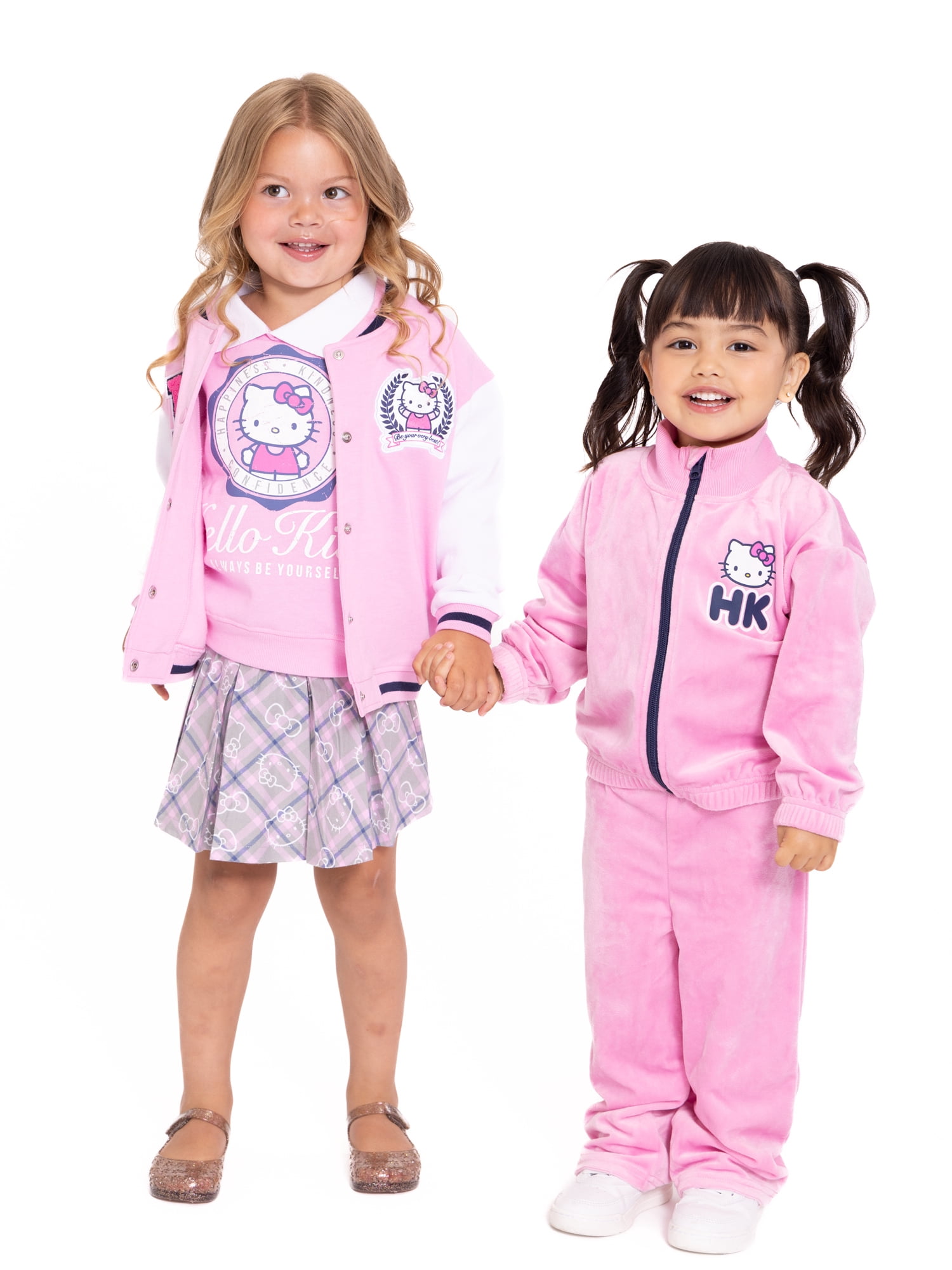 Hello Kitty Toddler Girls Velour Track Jacket and Flare Pants Set, 2-Piece, Sizes 12M-5T