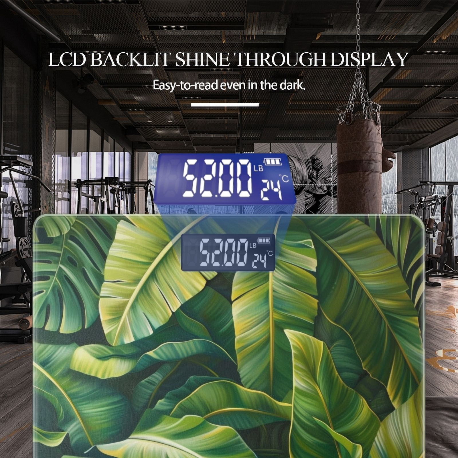 Bathroom Scale, Highly Accurate Digital Body Scale,Precisely Measures Weight up to 400 lbs-Oil Painting Of Banana Leaves