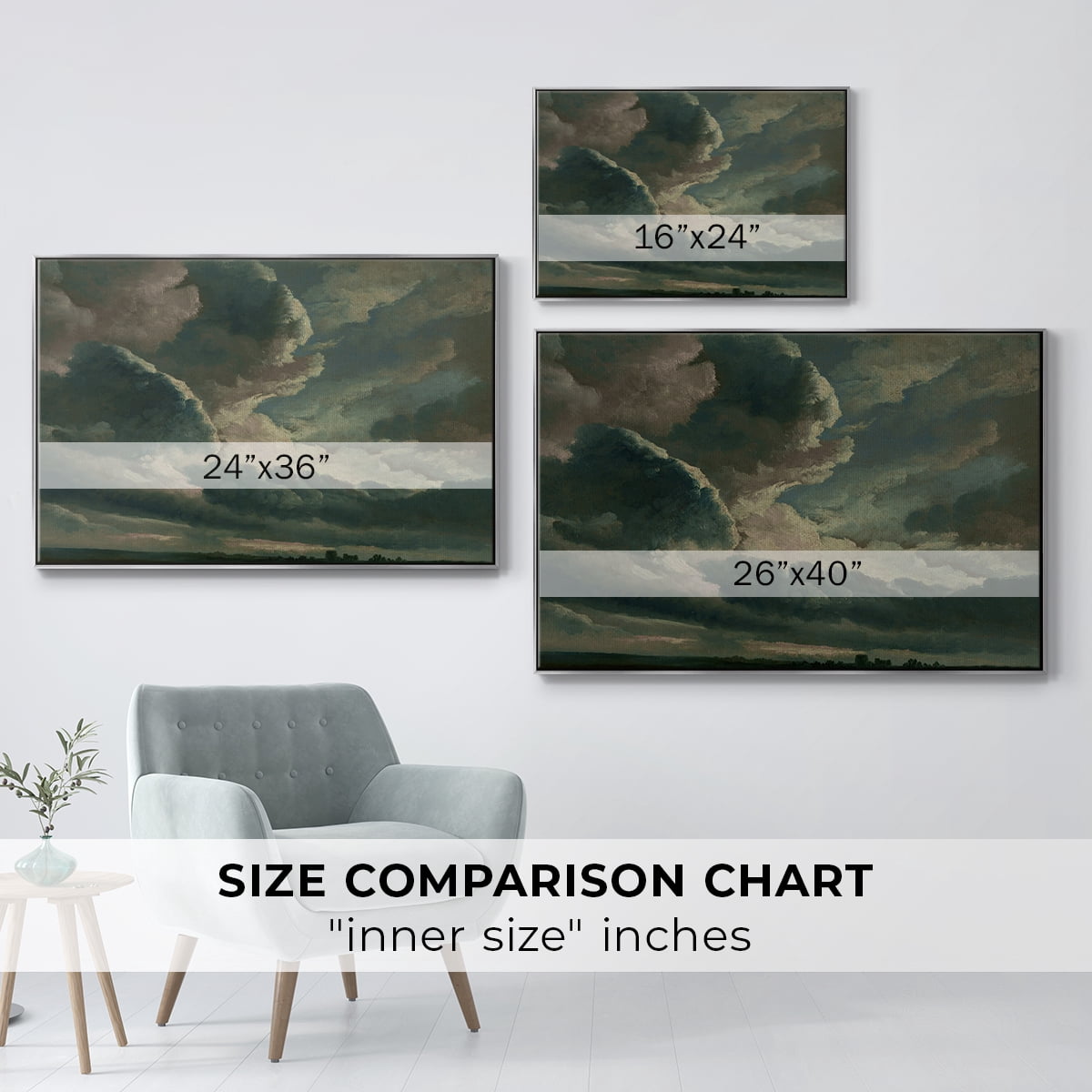 Vintage Landscape-CCXXXVII By Wexford Home Framed in Silver Wood Gallery Wrapped Canvas 25 in. x 37 in.