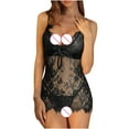 thumbnail image 4 of uublik Lingerie Set for Women Sexy Naughty Babydoll Sexy Naughty Lace Bodysuit Plus Size, 4 of 5