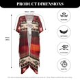 thumbnail image 6 of SCRAWLGOD Horse Aztec Print Women's Swimsuit Cover Up Summer Bathing Suit Cover Up Lightweight Kimono Swimsuit Coverup for Pool Party, 6 of 6
