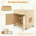 thumbnail image 3 of Spaco Cat Litter Box Enclosure with Sisal Scratching Doors and Adjustable Metal Feet, Litter Box Furniture, Litter Box Enclosure, Cat Washroom Cabinet, Natural, 3 of 9