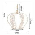thumbnail image 5 of BalsaCircle 14" Gold Crystal Beaded Metal Crown Cake Topper Birthday Party Wedding Centerpieces Decorations, 5 of 6