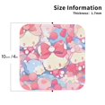 thumbnail image 2 of Lsque Sanrio Pattern 4" Drink Coasters Set of 6, Leather Absorbent Coasters, Table Coaster Set Decorative Coffee Cup Coasters Housewarming Gift, 2 of 7