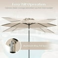 thumbnail image 5 of PRZL 10ft Outdoor Patio Umbrella, Market Table umbrella with Tilt Adjustment and Crank, 180G Polyester, Garden Canopy for Deck Backyard Pool Indoor Outdoor(Beige), 5 of 8