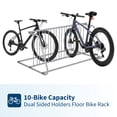 thumbnail image 4 of Support de Plancher pour Vélo en Acier Robuste – Support Autoportant Enduit de Poudre avec Fini Résistant aux Intempéries, outil-Free Assembly, Rangement Simple Ou Double Côté – Idéal pour Garage, Cour Ou Événements – Noir Ou Gris, 4 of 7