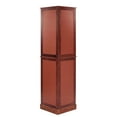 thumbnail image 7 of Cherry Curio Display Cabinet - Mirrored Back Lights Adjustable Shelves Home Decor Tempered Glass Corner Traditional Style, 7 of 7