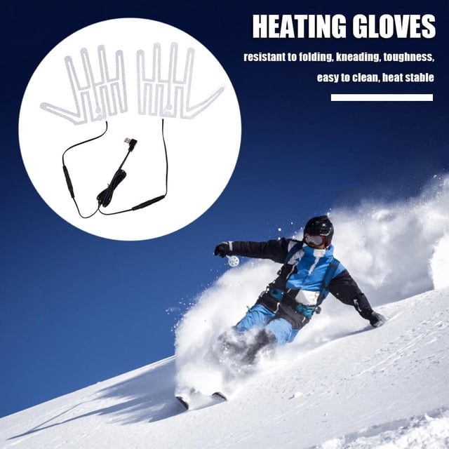 Película calefactora eléctrica, aislamiento de 5V, hoja calefactora para guantes, almohadillas para guantes, 1 par