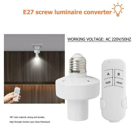 Maytalsory 220v E27 Remote Control Bulb Holder Wireless Light Socket Home Base Replacement Pbt Resin Material Lamp Canada Maytalsory 220v E27 Remote Control Bulb, How To Replace Bulb Holder In Lamp