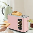 thumbnail image 6 of 2 Slice-Toaster,Touch Control LCD Screen,6 Shade Setting & Bread Selection,Removable Crumb Tray,Stainless Steel,900W,Pink, 6 of 7