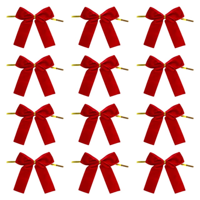 12 lazos de terciopelo para de , adornos de terciopelo, decoración navideña, fiestas, bodas, escaleras, puertas, guirnaldas decorativas. Rojo