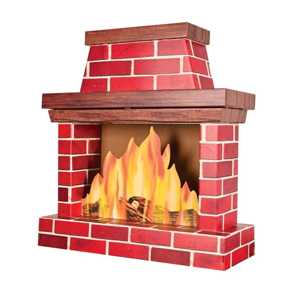 3-D Fireplace Prop, 29.25" x 26.75", (1/Box)
