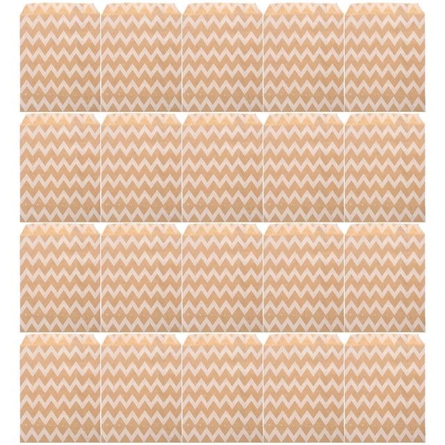 Bag, Food Bag 25Pcs For Bakeries For Party Souvenirs Packaging For Snack Shops ,Wavy Grain,Diagonal Stripe,Round Dot,Crossed Flower