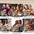 thumbnail image 6 of Personalized Christmas Gifts for Women Tote Bag, Initial Jute Tote Bag & Makeup Bags Monogrammed Beach Bag w/Zipper, Holiday Birthday Gifts for Women Her  Mom Daughter Sister Girlfriend Teacher, 6 of 7