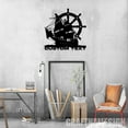 thumbnail image 2 of Craftnamesign Custom Pirate Ship with Wheel Metal Wall Art LED Light, Custom Pirate Ship Name Sign, 2 of 5