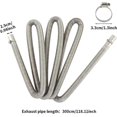 thumbnail image 2 of Tubo de escape universal en espiral de acero inoxidable, tubo de escape para calentador de aire, con, 2 of 5
