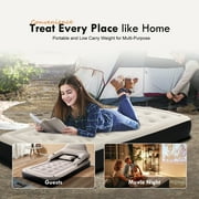 Honeydrill Twin Size 9 Air Mattress with Headboard, Air Couch Sofa Bed