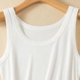 thumbnail image 5 of iHengLiXing Clearance 2025 Plus Size Tank Tops for Womens Dressy Casual Women's Solid Color Loose Sleeveless Round Neck T-shirt Home Thin Bottoming Shirt White L, 5 of 5