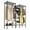 73.6" L x 17.3" W x 76.4" H, variant on Towallmark 1210 LBS 86.2 " L x 17.3 " W x 76.4 " H Portable Closet Wardrobe Heavy Duty Clothes Rack, Clothing Rack with 4 Hang Rods, 7 Shelves & Hooks, Commercial Grade Adjustable Closet Garment Rack