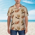 thumbnail image 2 of Pofeuu Cartoon Squirrel Print Hawaiian Shirt for Men Sleeves Casual Button Down Summer Beach Dress Shirts T-Shirts,Small, 2 of 7