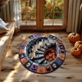 thumbnail image 5 of 3D Haunted Staircase Round Rug, Round Halloween Optical Illusion Area Rug, 3D Halloween Rug for Living Room Bedroom Entryway Party Home Halloween Decor, Style C, Medium Size, 5 of 9