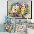 thumbnail image 2 of Designart 'Vintage Still Life Of White and Yellow Flowers' Traditional Framed Canvas Wall Art Print, 2 of 5