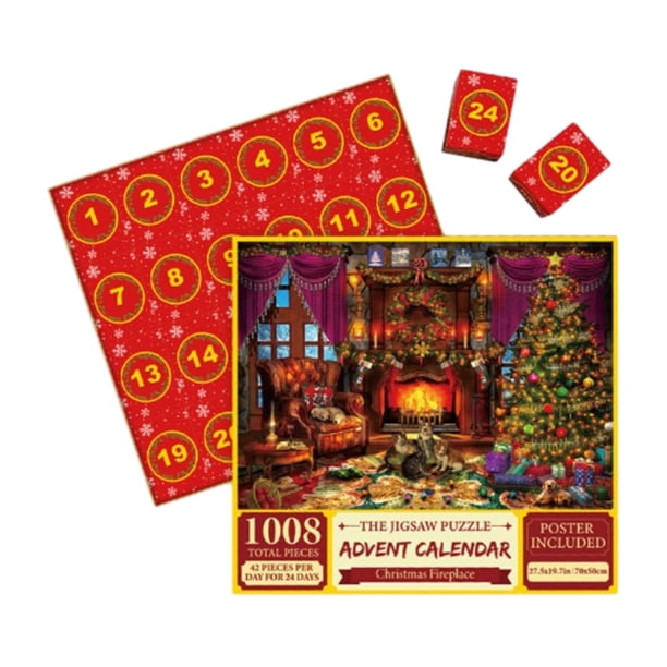Rompecabezas de Feliz Navidad para adultos, juegos de rompecabezas, regalo único, decoración del hogar, 24 gato de navidad