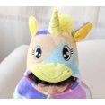 thumbnail image 2 of Girls Unicorn Hooded Fleece Bathrobe Kids Plush Flannel Robe Pajamas Gown, 2 of 7