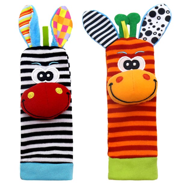 Rompecabezas Para Bebés Y Bebés Calcetines Encantadores Y Correa Para La Muñeca Juguete De Dibujos Animados En Forma De Animal Sonajeros Para La Muñeca Calcetines Para Los Pies Juguetes 4 Piezas Muyoka Hogar
