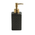 thumbnail image 1 of Retro Ceramic Square Lotion Dispenser, Hand Soap Dispenser, Refillable-Shampoo Dispenser, Bathroom Kitchen-black-360ml/16.7oz, 1 of 7