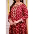thumbnail image 3 of Women Beautiful Aline Kurti Set Bollywood Designer Ethnic Kurta Pant Dupatta Set Round Neck 36, 3 of 5