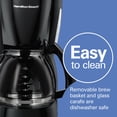 thumbnail image 4 of Hamilton Beach 12-Cup Drip Coffee Maker Machine with Glass Coffee Pot, Cafetera, Black, 4 of 8