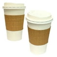thumbnail image 3 of 10–20 oz. Natural Kraft Embossed Coffee Cup Sleeve – Eco-Friendly, Heat-Resistant, Recyclable: 500CT, 3 of 5