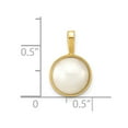 thumbnail image 4 of Auriga 14K Yellow Gold 9-10Mmwhite Saltwater Mabe Pearl Pendant for Women (L-16.25mm, W-12.4mm), 4 of 6