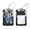 multicolored 3, variant on PhooArto 2 Pack Leather Luggage Tag with Stainless Steel Loop, Beautiful Iris Painting Baggage Handbag Travel Suitcase Tags with Name ID Card Perfect to Quickly Spot Luggage Suitcase