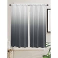 thumbnail image 2 of Bedroom Curtains 63 Inches length, Grey Ombre Window Treatment Curtain Drapes, Gray White Gradient Modern Abstract Art Rod Pocket Curtain Panels for Living Room Kitchen, 42"x63", 2 Panels, 2 of 7