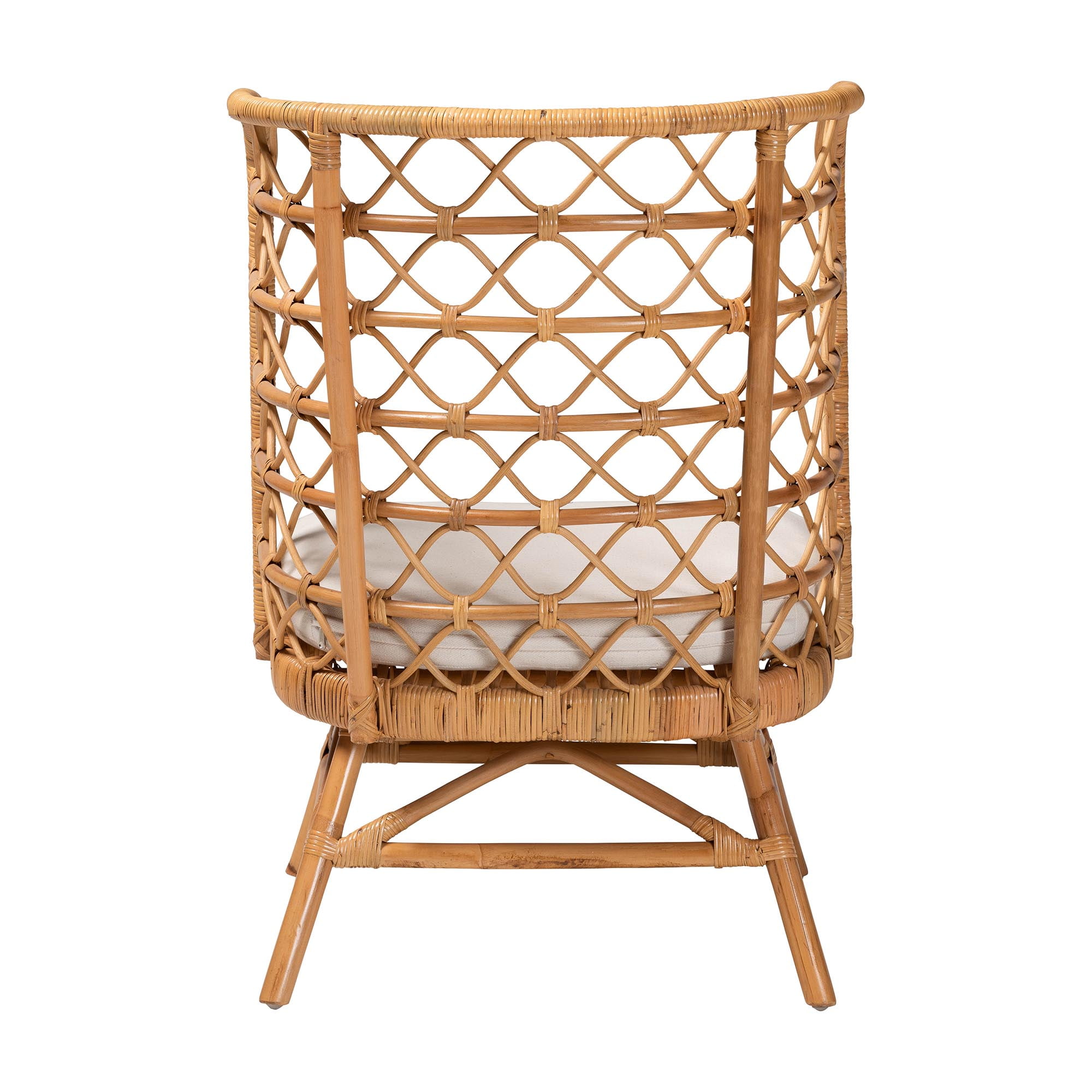 bali & pari Tania Boho Accent Chair, Light Honey