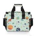 thumbnail image 7 of FORMRS Insulated Cooler Bag 24 Cans Capacity Soft Leakproof Lunch Box with Side Pockets, Space Patterns, 7 of 7