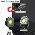 thumbnail image 2 of 2-Pack Mini COB Work Light with Magnetic Base, 1200mAh Rechargeable Battery, 4-Level LED Power Indicator, Waterproof & Color Temperature Adjustable via Short Press Temperature Key, Portable and, 2 of 6