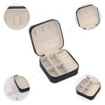 thumbnail image 4 of Unique Bargains Portable Mini PU Leather Organizer Storage Holder Jewelry Box Black, 4 of 7
