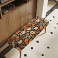thumbnail image 3 of Whosucclay Pumpkin Daisy Maple Leaf Print Rectangle Bench Covers, Comfortable Dining Bench Slipcover Easy to Clean Bench Seat Furniture Protector Stain Resistant Bench Cushion Cover, 3 of 7