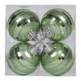 thumbnail image 1 of Vickerman M151454 4 in. Celadon Shiny & Matte Mirror Ball Christmas Ornament 4 per Box, 1 of 1